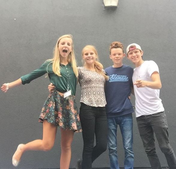 Harry Holland with his high school friends