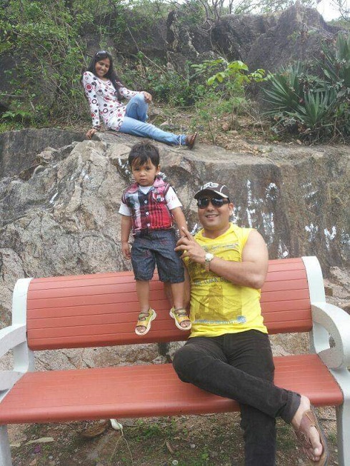 Harshvardhan Jain with his family in Mt Abu