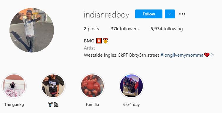 Indian Red Boy Instagram account