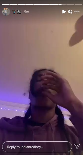 Indian Red Boy smokes occasionally
