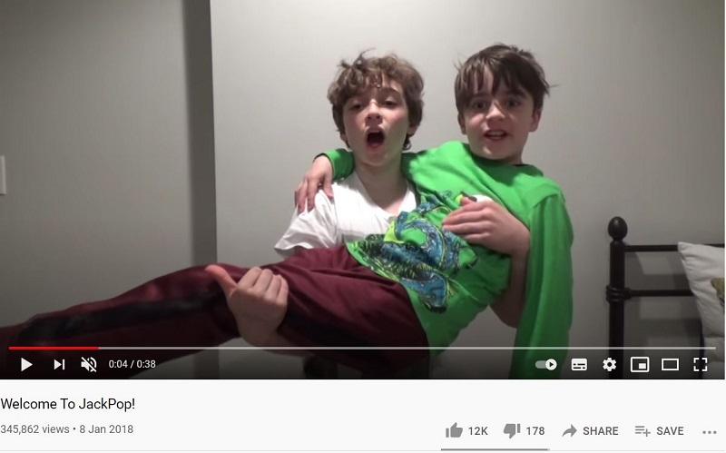 Jack Pop made debut on his YouTube channel on January 08, 2018