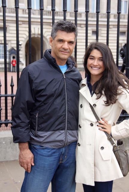 Janet Von Schmeling with her father Von Schmeling