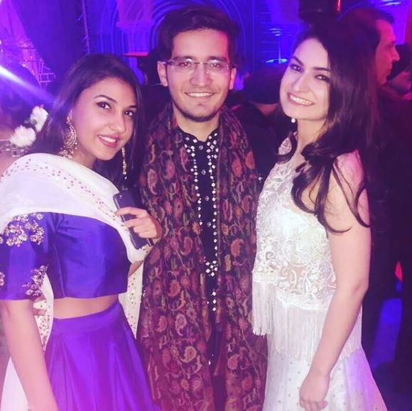 Jehan Handa with his siblings