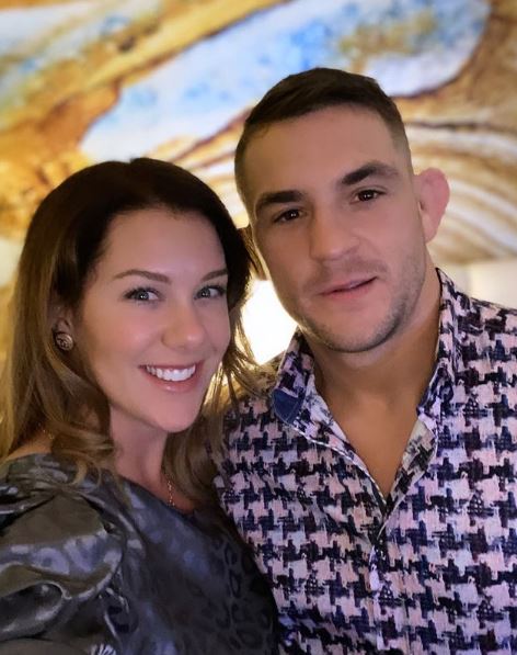 Jolie Poirier with her husband Dustin Poirier