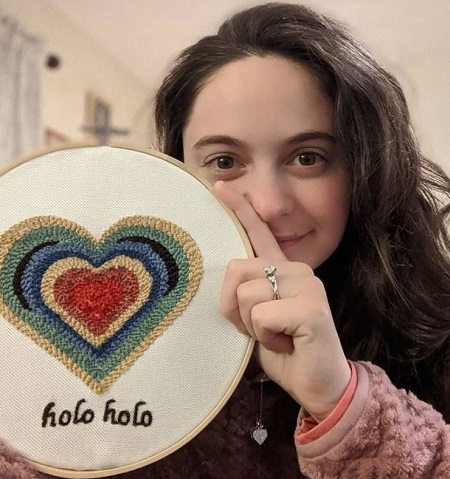 Jordyn DiNatale started learning punch needle back in the winter of 2019