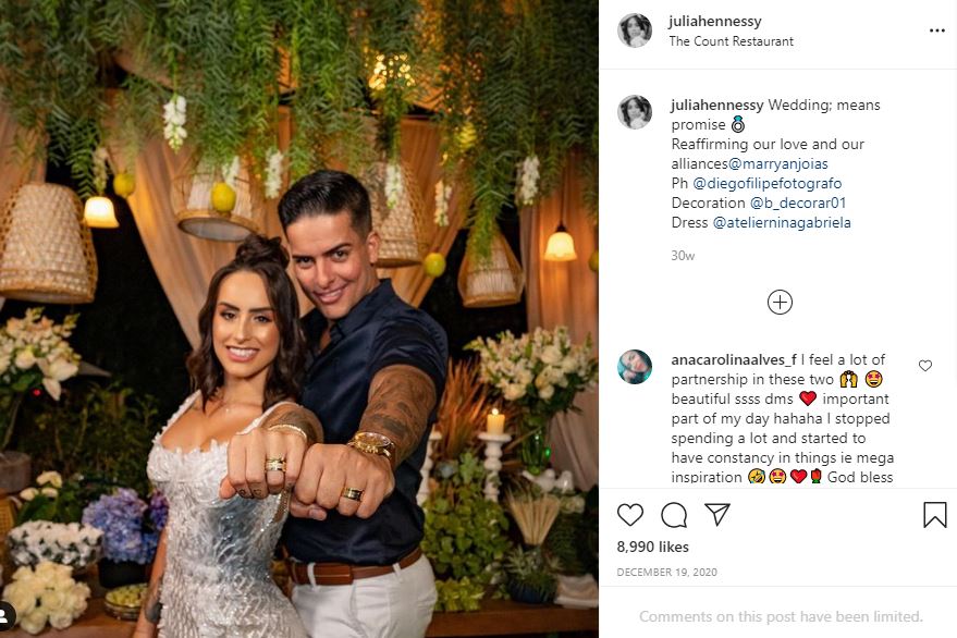 Júlia Hennessy Cayuela got married to Daniel Cayuela