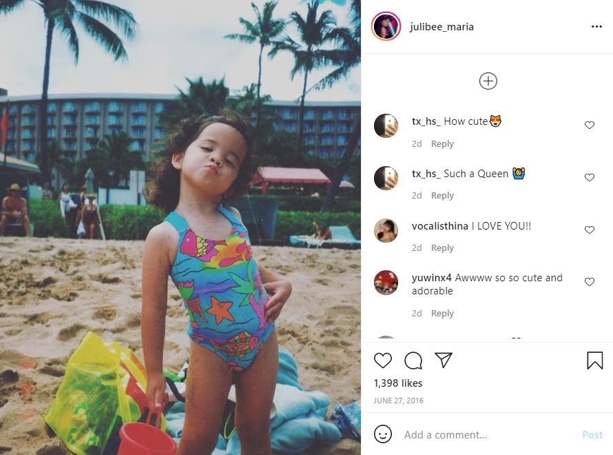 Julia Rehwald's first Instagram post