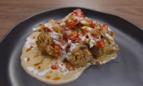 Justin Narayan's Bang Bang Cauliflower dish
