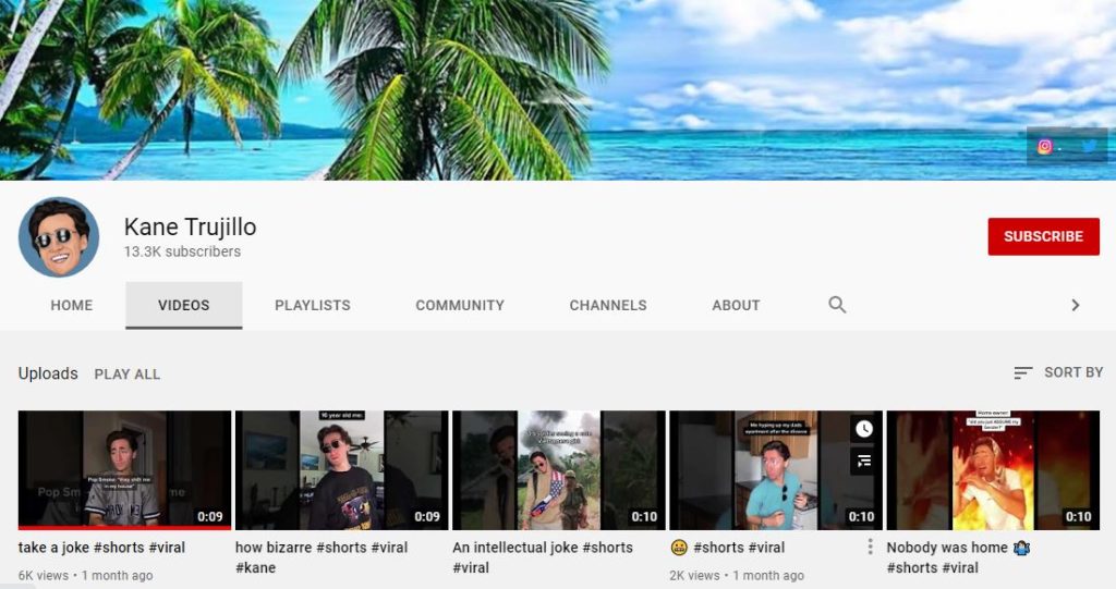 Kane Trujillo YouTube channel