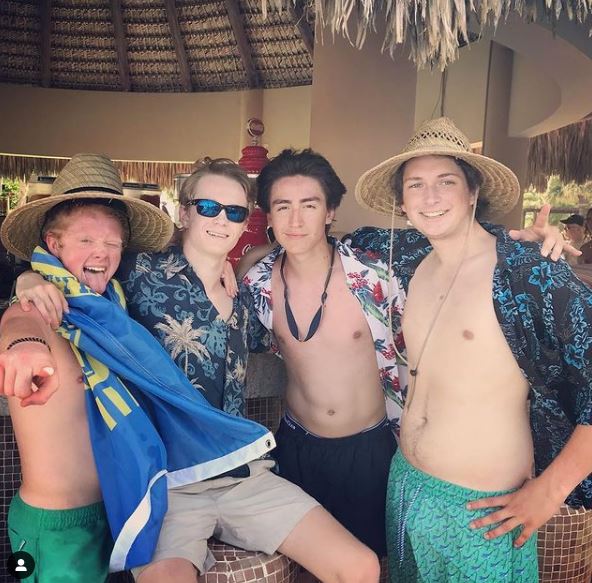 Kane Trujillo with his friends