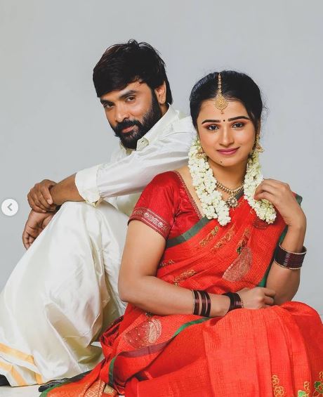 Kannika Ravi and her fiance Snekan Sivaselvam
