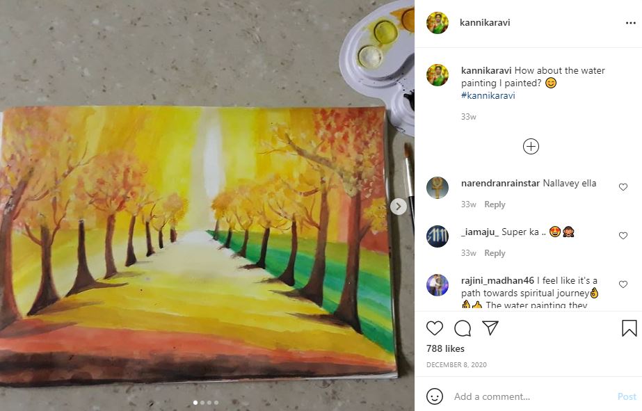Kannika Ravi is a painting lover