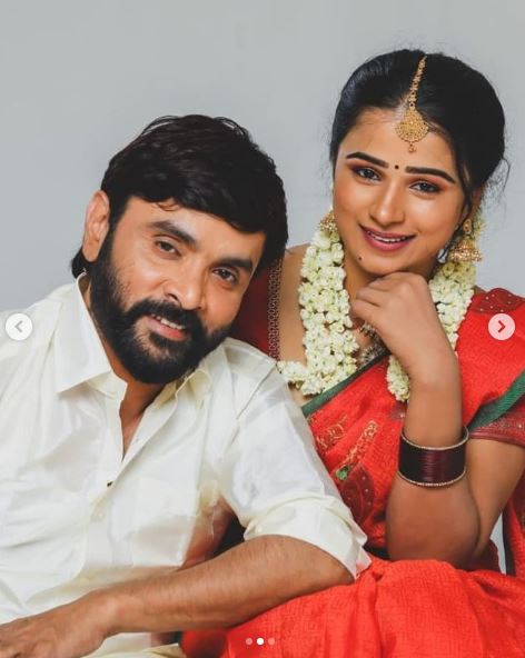 Kannika Ravi with her fiance Snekan Sivaselvam