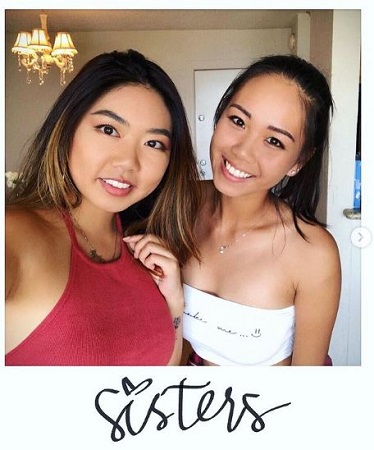 Katherine Zhu with her sister Sydney