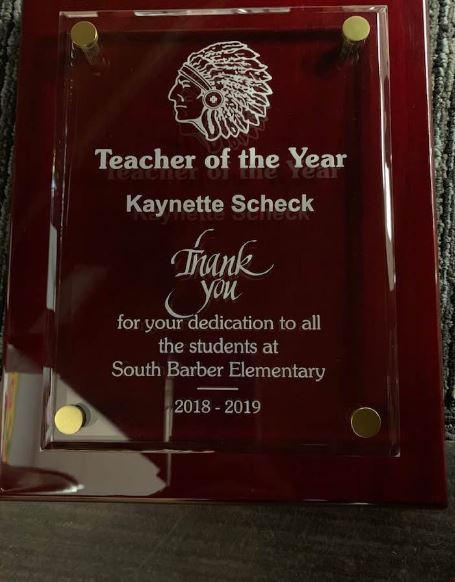 Kaynette Williams won teacher of the year award