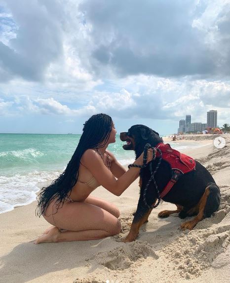 Keeta Vaccaro with her pet dog