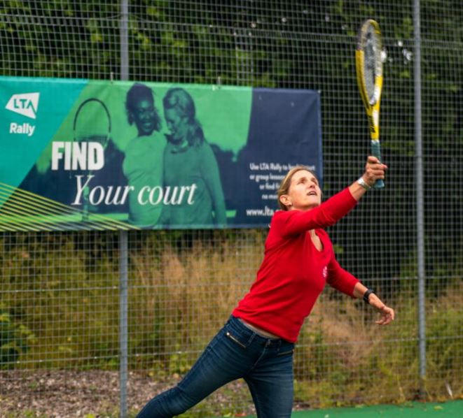 Kim Leadbeater plays Tennis