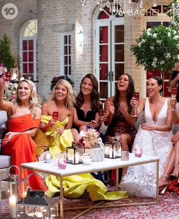 Kingston with the cast of The Bachelor