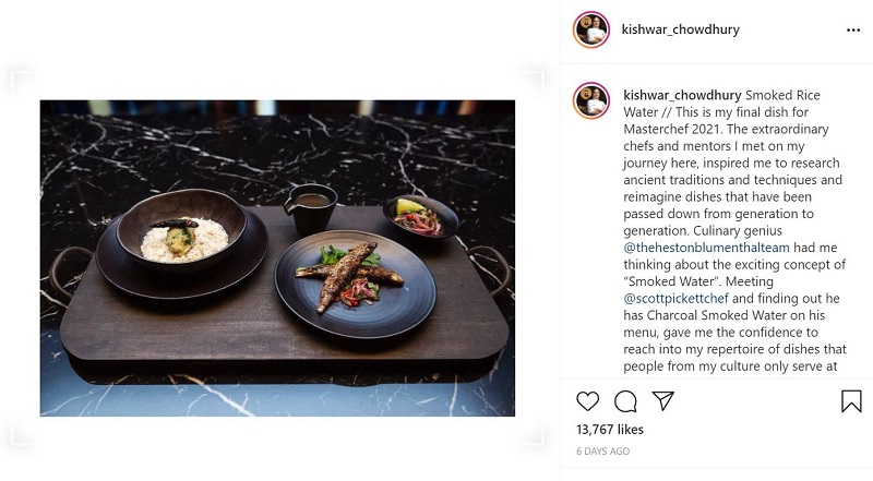 Kishwar Chowdhury finale dish on Masterchef Australia season 13