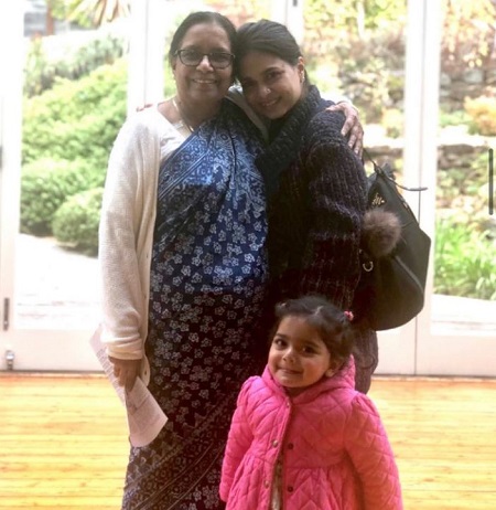 Kishwar Chowdhury with her mother Laila Chowdhury and daughter Seraphina