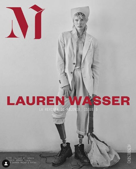 Lauren Wasser on the cover page of M Milenio magazine