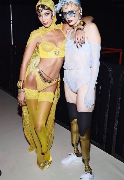 Lauren Wasser with Bella Hadid