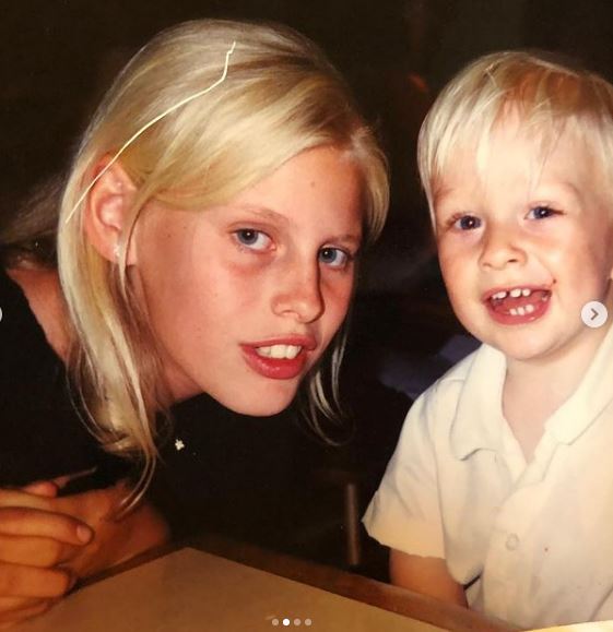 Lauren Wasser with her brother