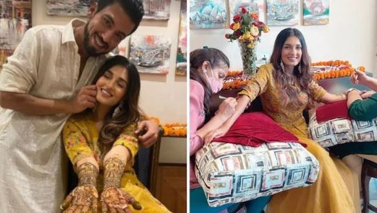 Lavesh Khairajani and Shiny Doshi Mehendi ceremony