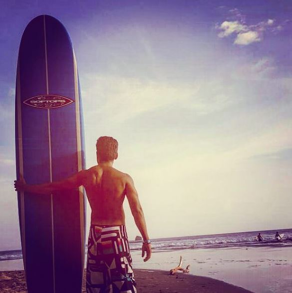 Lavesh Khairajani learns surfing