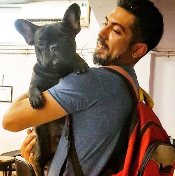 Lavesh Khairajani with his dog