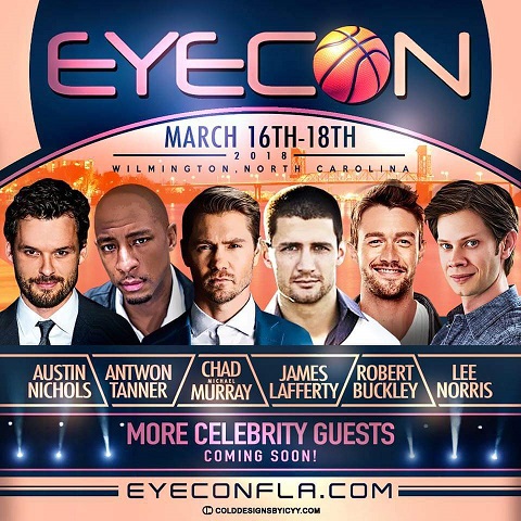 Lee Norris in Eyecon with his co stars from One Tree Hill