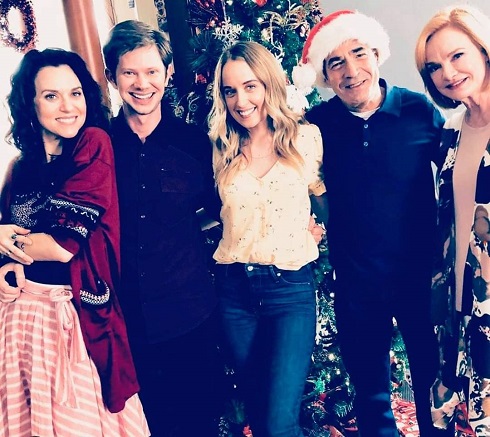 Lee Norris with his on screen family in A Christmas Wish