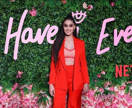Lee Rodriguez photographed during the success party of Never Have I Ever