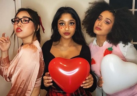 Lee Rodriguez snapped with her co-stars named Maitreyi Ramakrishnan and Ramona Young