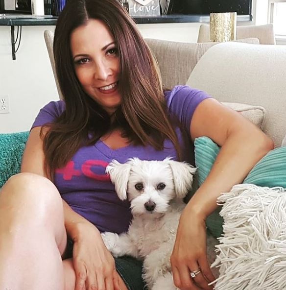 Lisa Lord with her pet dog Willow