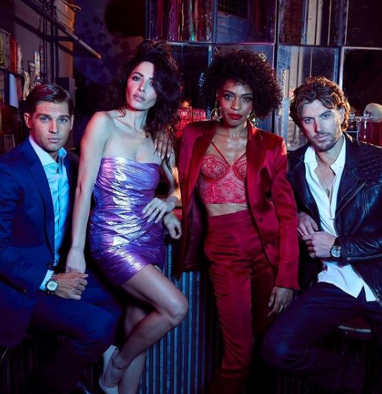 Margaret Odette with the cast of Sex Life