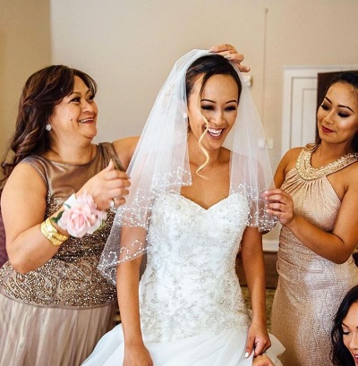 Maria Castro with her mother and sisters Cylvia and Anne