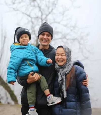Mark Wiens with family in Iran