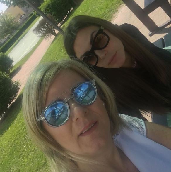 Martina Maccari with her mother Marina Calabrese