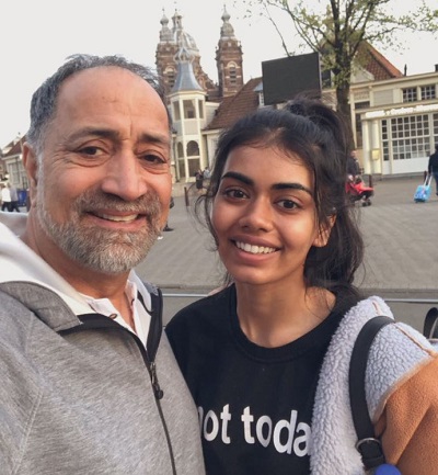 Megan Suri with her father Raj Suri