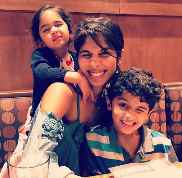 Melwani and her children