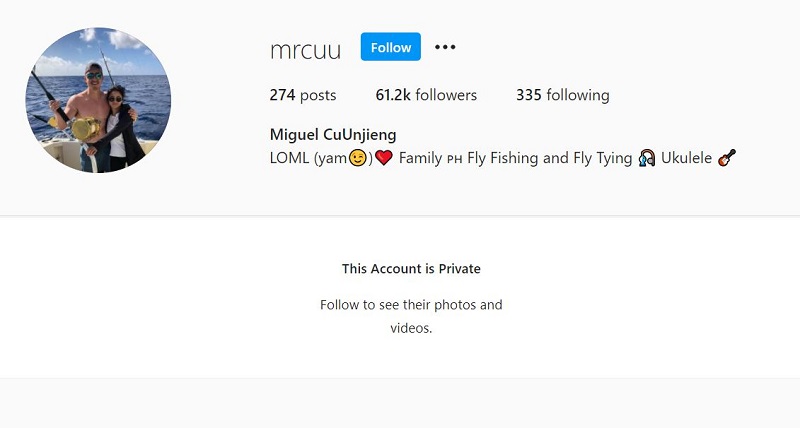 Miguel Cuunjieng Instagram account