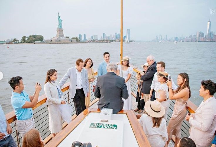 Miguel Cuunjieng married his wife Yam Concepcion (Filipino Actress) on a yacht in New York City on July 24, 2021