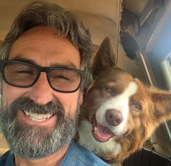 Mike Wolfe's pet dog Francie Wolfe