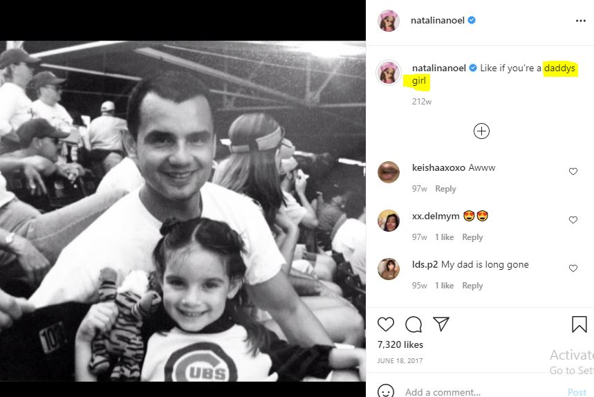 Natalie Noel with her dad Homero Mariduena