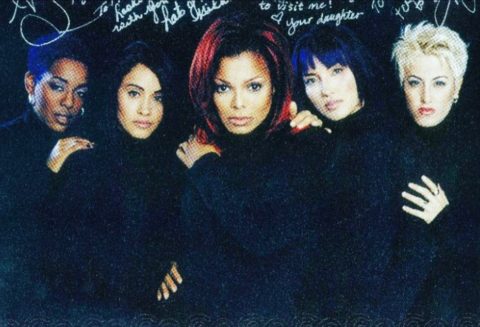 Nicole Pantenburg with Janet Jackson, Tina London, Shawnette Head and Kelly Konno