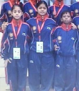 Old image of Pranati Nayak with her friends