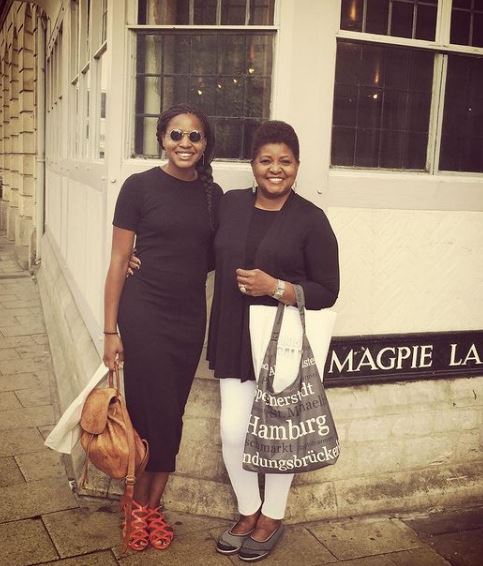 Old photo of Margaret Odette with her mom