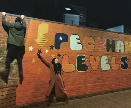 Olwen Kelly enjoying with her brother Laurence Williams