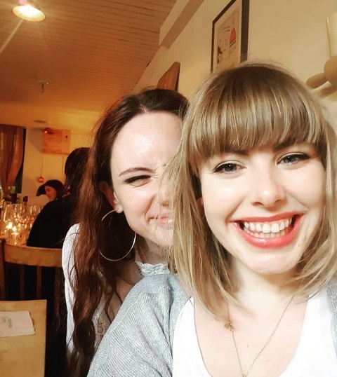 Olwen Kelly with her sister-in-law Eva Lawes